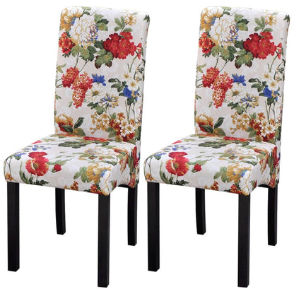 Sillas De Comedor 6 Uds Tela Multicolor