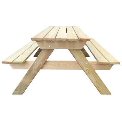 Mesa De Picnic De Madera De Pino 150X135X71,5 Cm