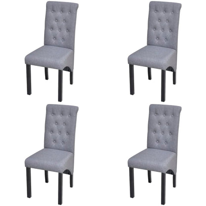 Sillas De Comedor 4 Unidades Tela Negras