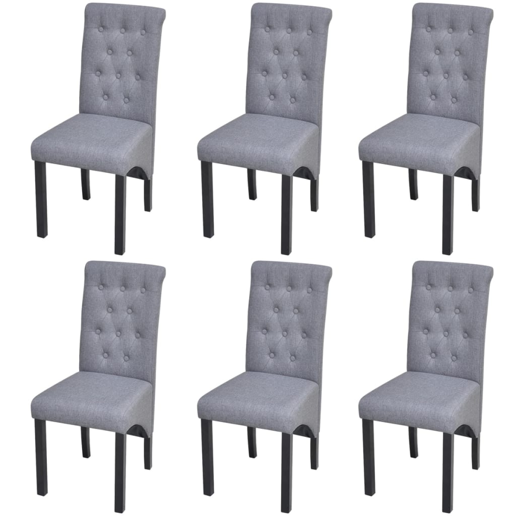 Sillas De Comedor 4 Unidades Tela Negras