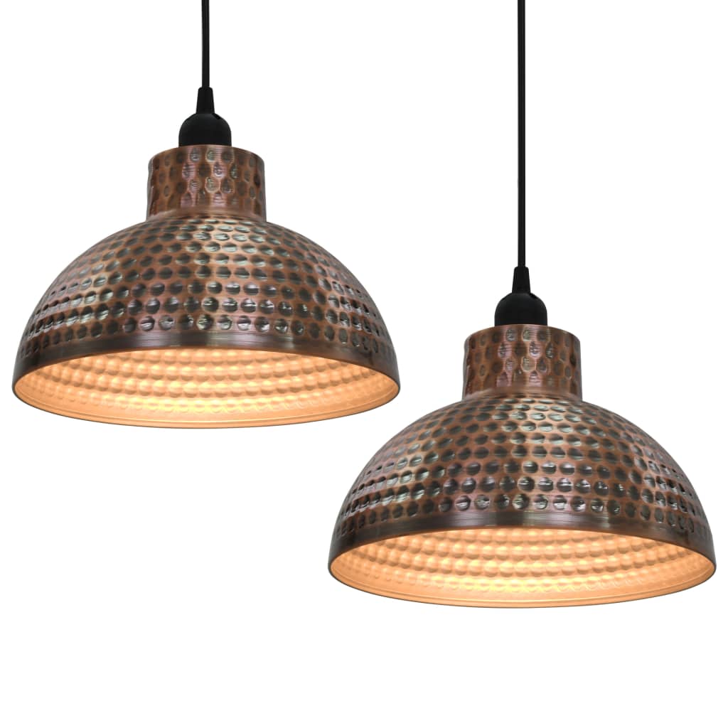 Lámparas De Techo Semiesféricas 2 Unidades Color Cobre