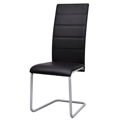 Sillas De Comedor Voladizas 6 Unidades Cuero Sintético