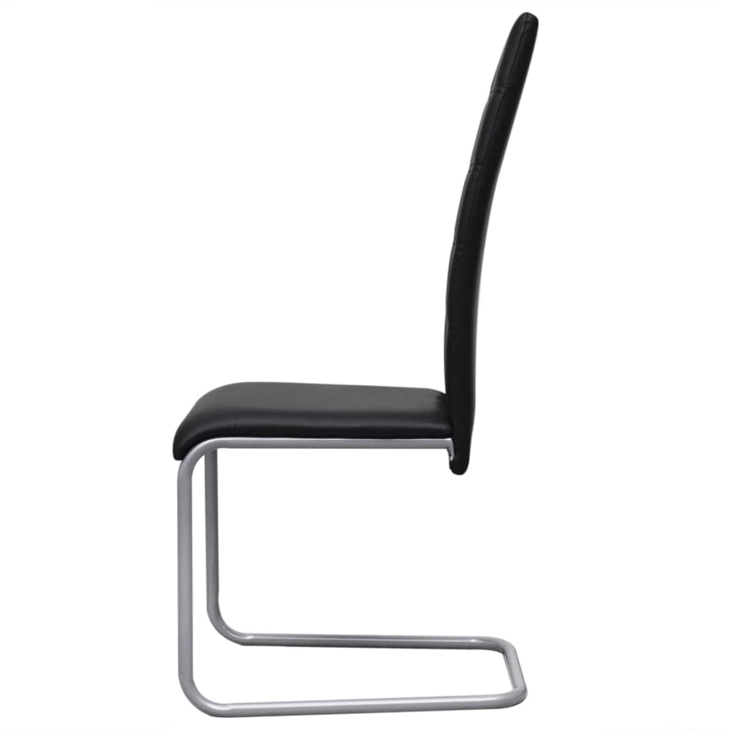 Sillas De Comedor Voladizas 6 Unidades Cuero Sintético