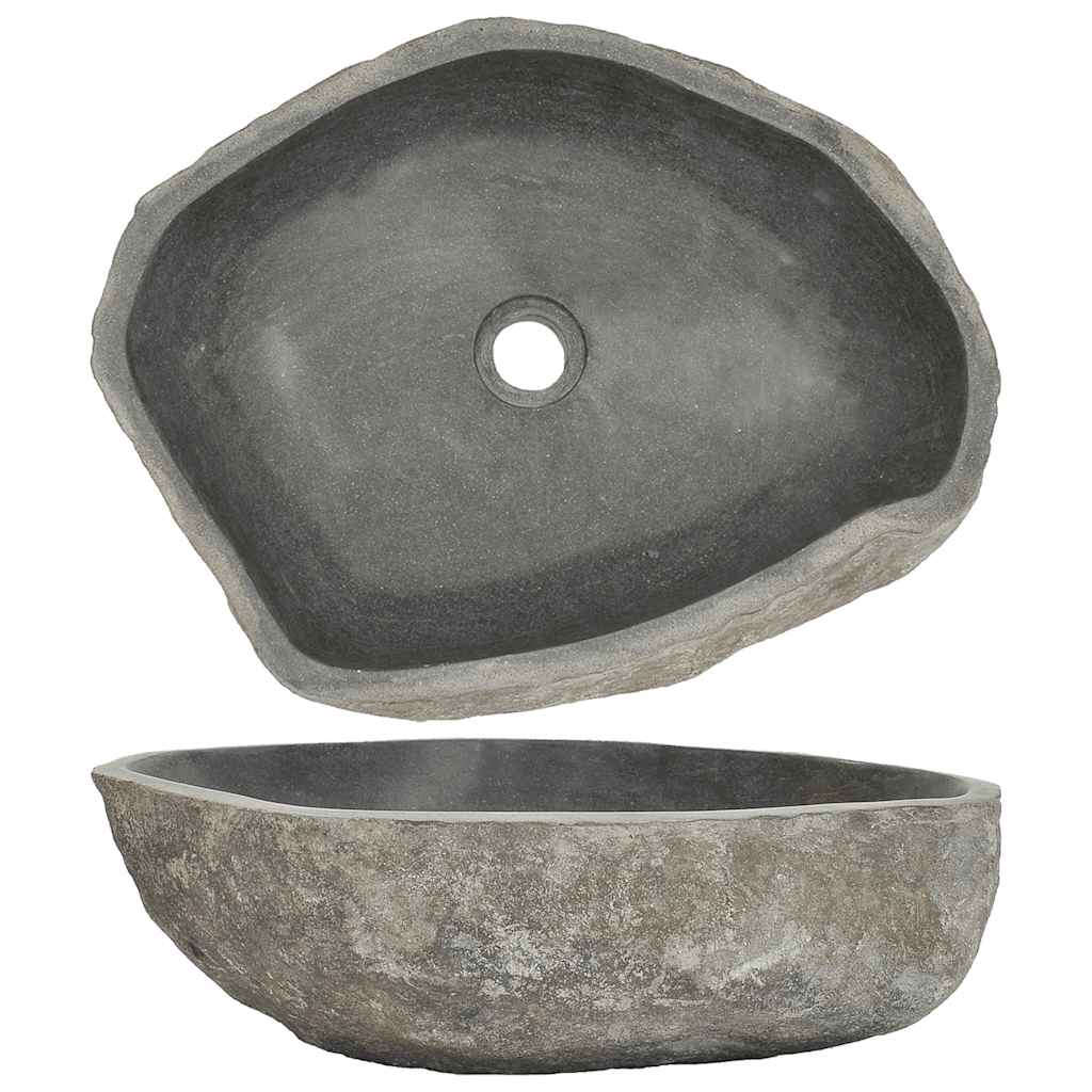 Lavabo Ovalado Piedra De Río (45-53)X(34-41) Cm