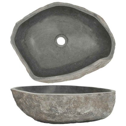 Lavabo Ovalado Piedra De Río (45-53)X(34-41) Cm