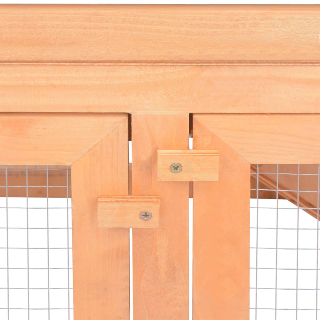 Conejera Jaula De Animales Con Patio Exterior Madera
