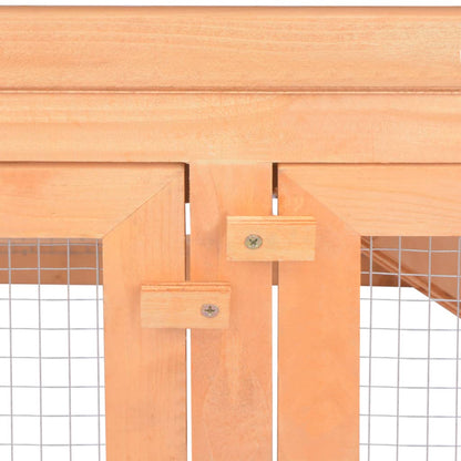 Conejera Jaula De Animales Con Patio Exterior Madera