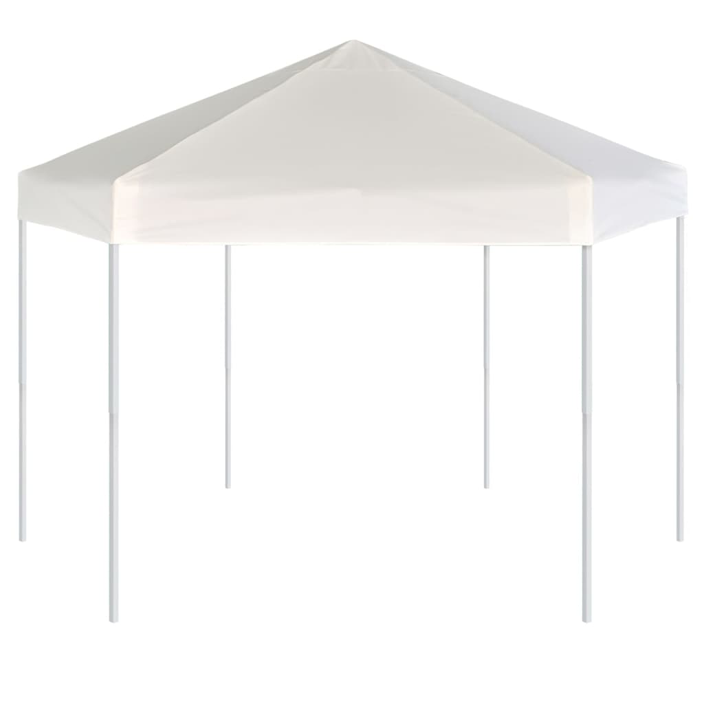 Carpa Desplegable Hexagonal 6 Paredes Blanco 3,6X3,1M