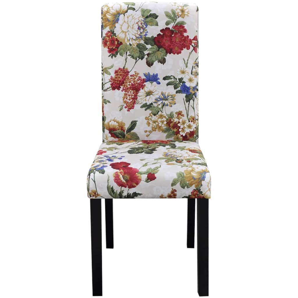 Sillas De Comedor 6 Uds Tela Multicolor