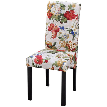 Sillas De Comedor 6 Uds Tela Multicolor
