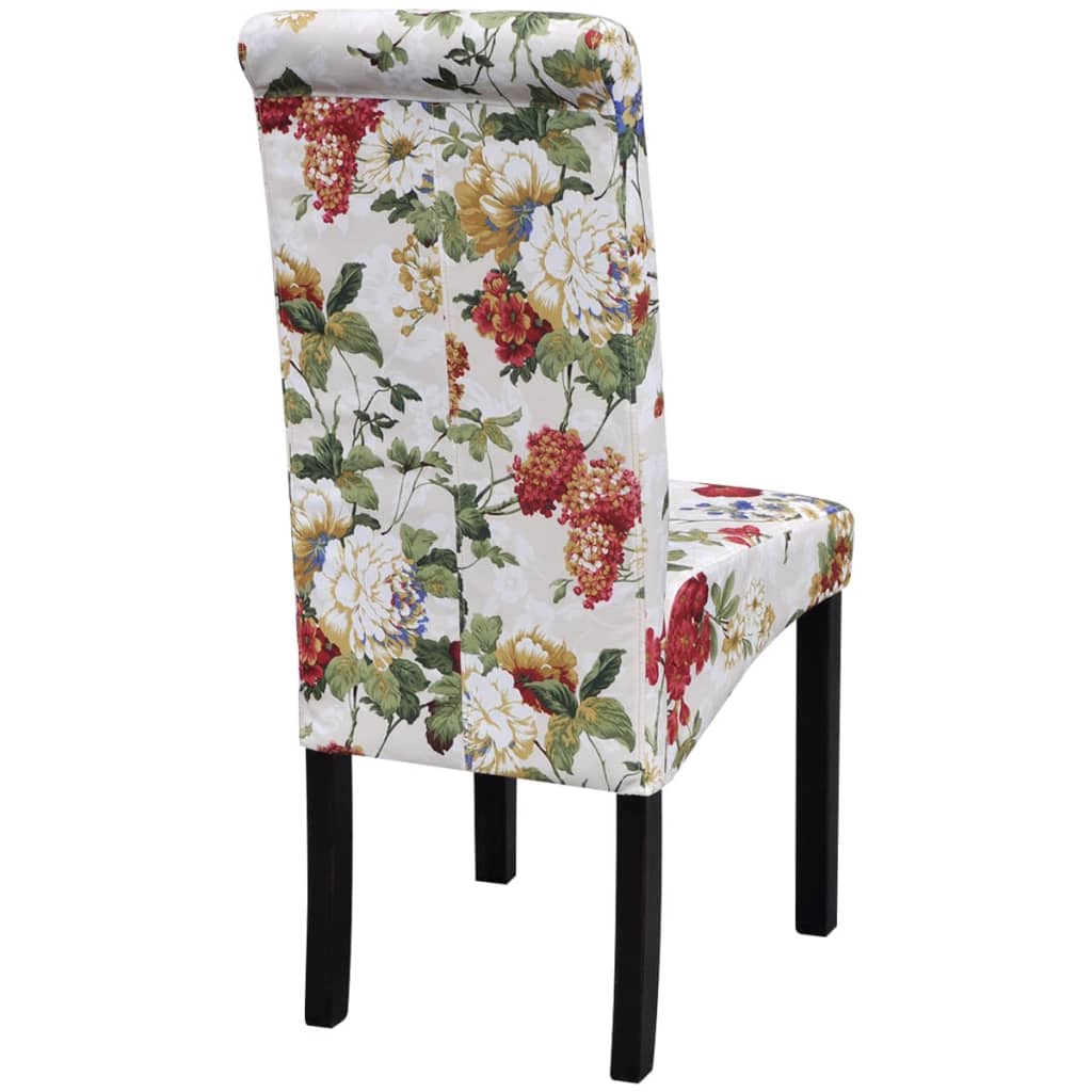 Sillas De Comedor 6 Uds Tela Multicolor