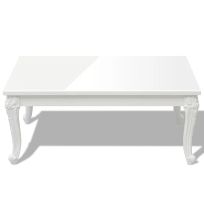 Mesa De Centro Blanco Brillante