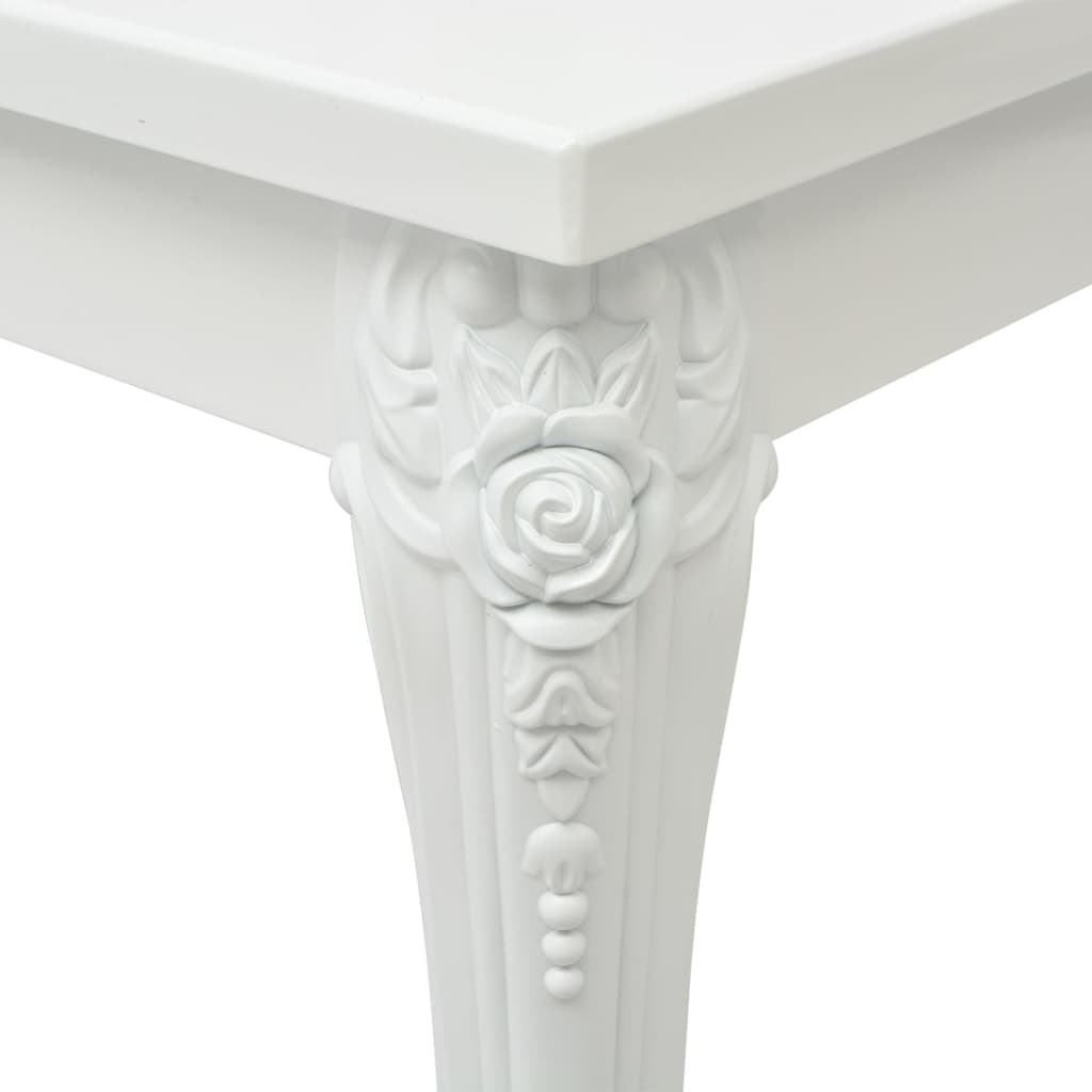 Mesa De Centro Blanco Brillante
