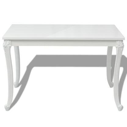 Mesa De Comedor Blanco Brillante