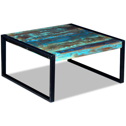 Mesa De Centro De Madera Maciza Reciclada 80X80X40 Cm
