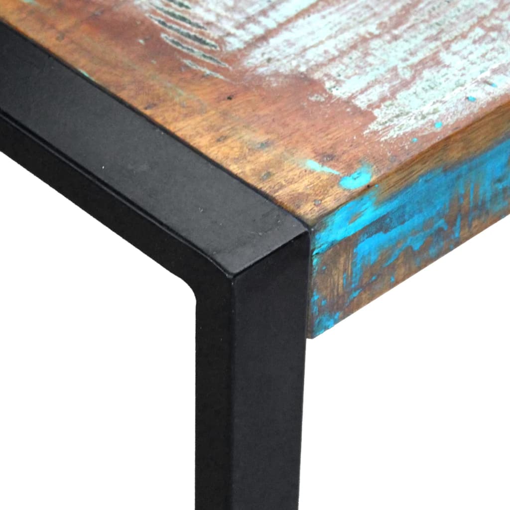 Mesa De Centro De Madera Maciza Reciclada 80X80X40 Cm
