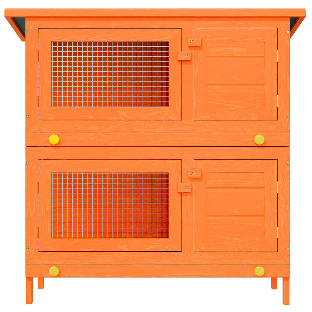 Jaula De Madera Para Conejos Pequeños De Exterior Con 4 Puertas