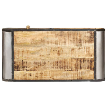 Mesa De Centro Madera Maciza De Mango 100X50X35 Cm