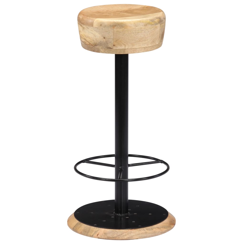 Taburetes De Cocina 2 Unidades Madera Maciza De Mango
