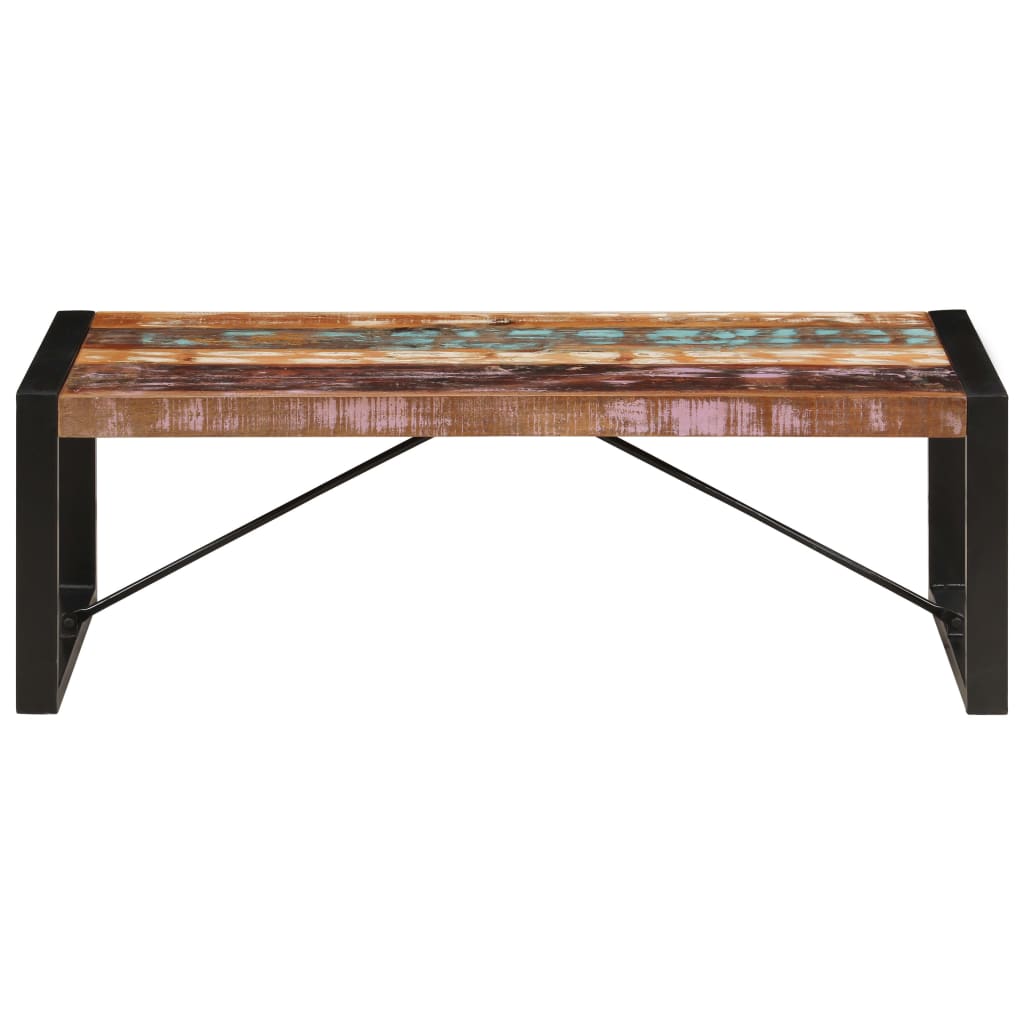 Mesa De Centro Madera Maciza Reciclada 120X60X40 Cm