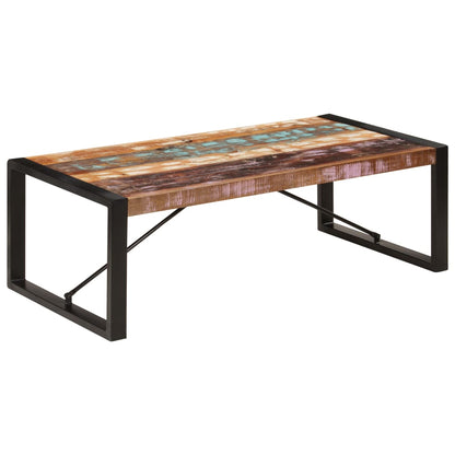 Mesa De Centro Madera Maciza Reciclada 120X60X40 Cm
