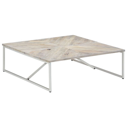 Mesa De Centro De Madera Maciza De Mango 110X110X36 Cm