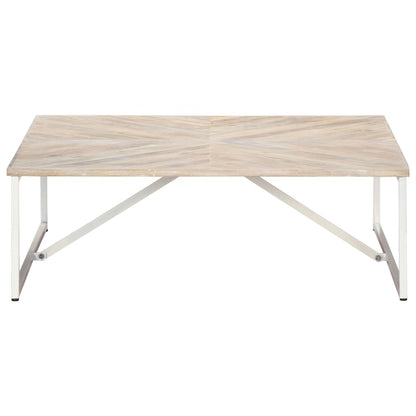 Mesa De Centro De Madera Maciza De Mango 110X110X36 Cm