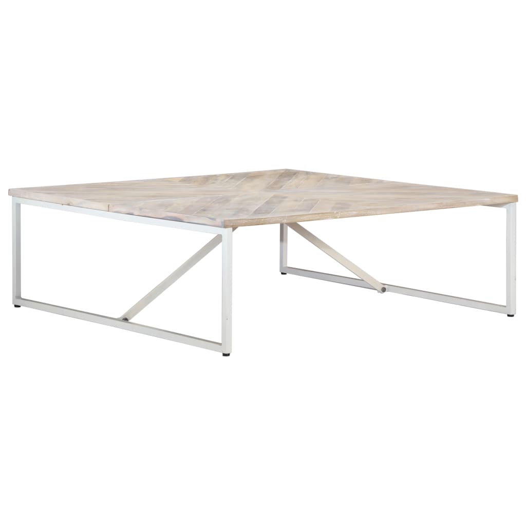Mesa De Centro De Madera Maciza De Mango 110X110X36 Cm