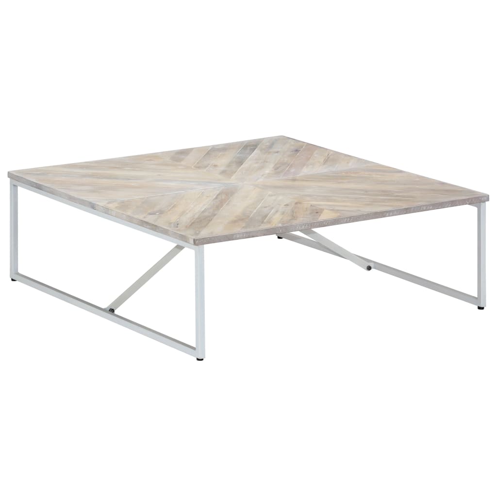 Mesa De Centro De Madera Maciza De Mango 110X110X36 Cm