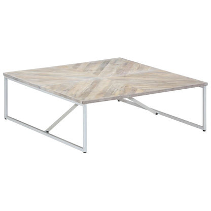 Mesa De Centro De Madera Maciza De Mango 110X110X36 Cm