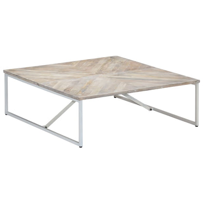 Mesa De Centro De Madera Maciza De Mango 110X110X36 Cm