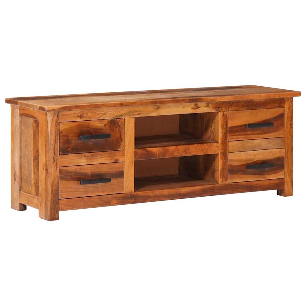 Mueble De Tv Madera Maciza 110X30X40 Cm