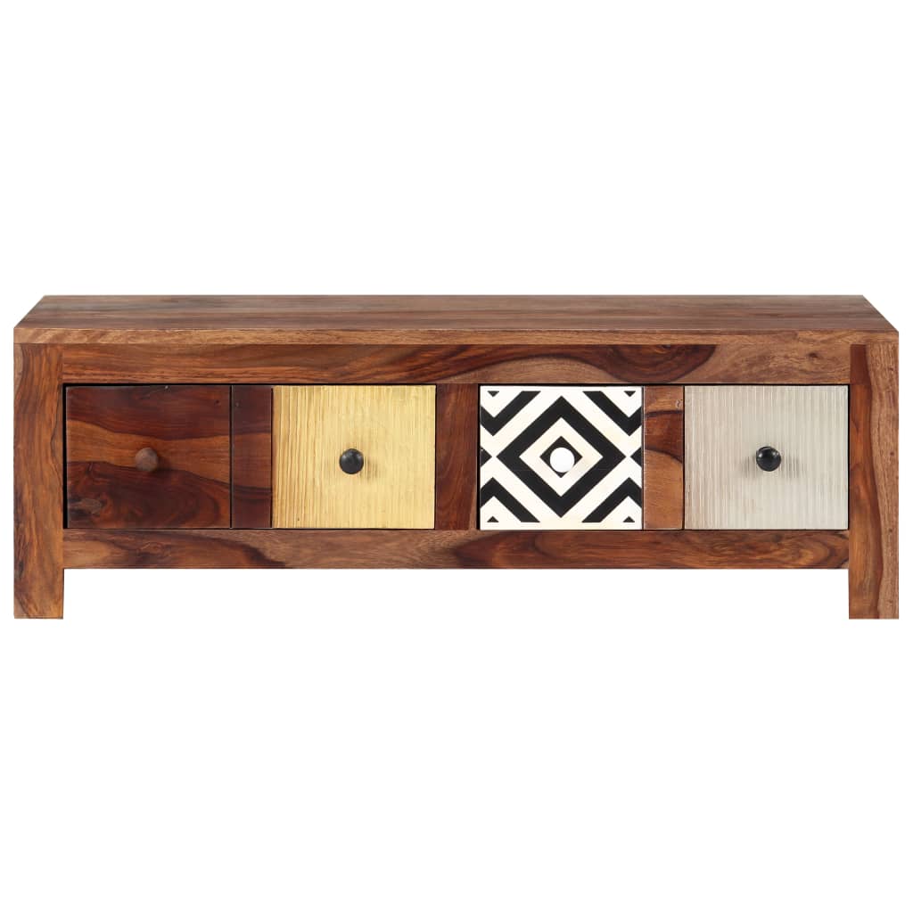 Mesa De Centro De Madera Maciza De Acacia
