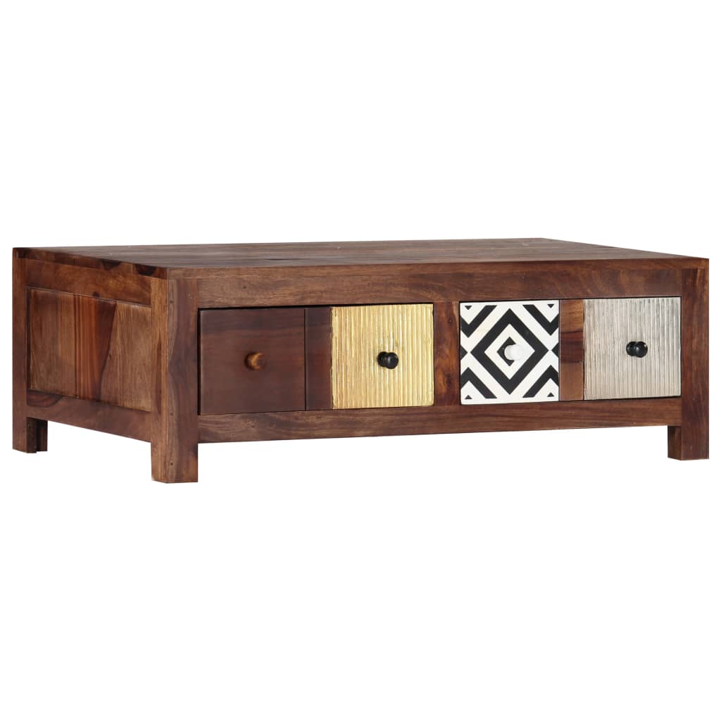 Mesa De Centro De Madera Maciza De Acacia