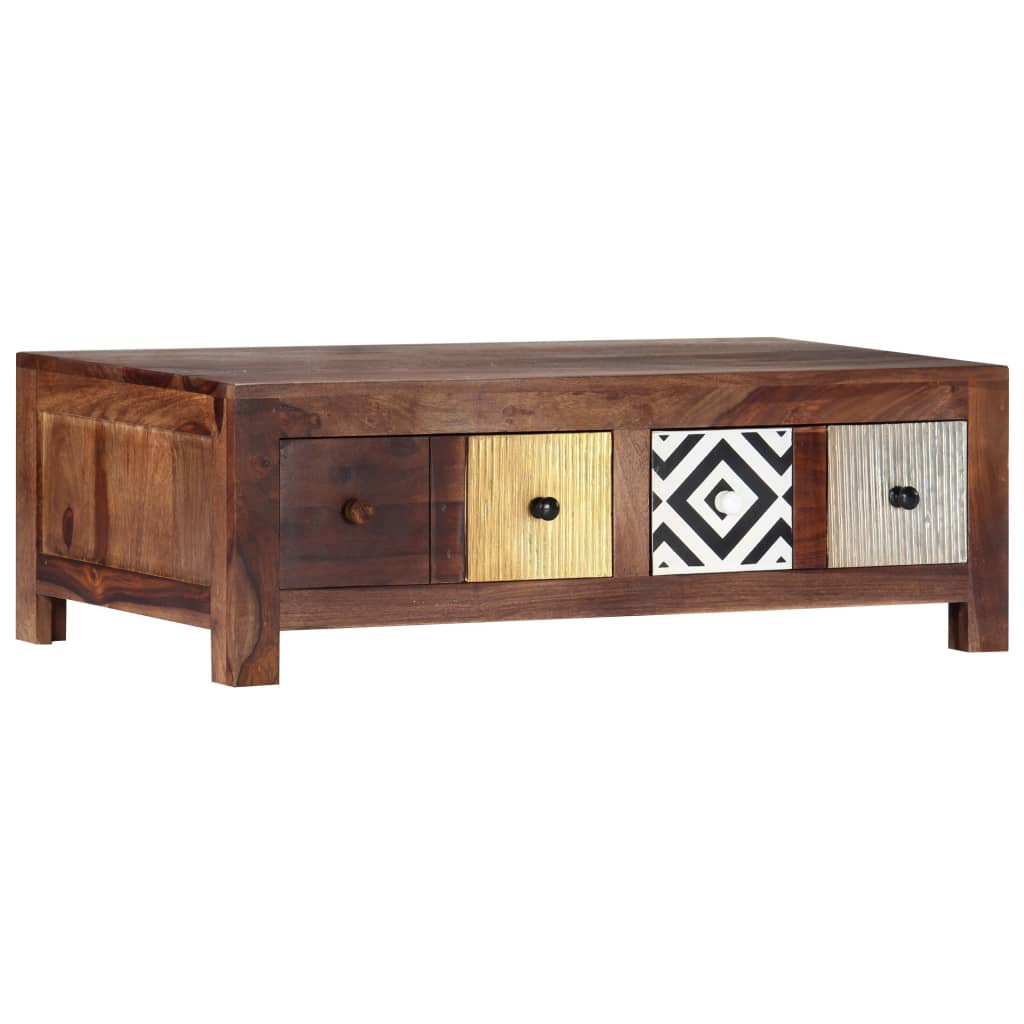 Mesa De Centro De Madera Maciza De Acacia