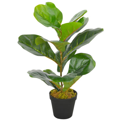 Planta Artificial Ficus Con Macetero Verde