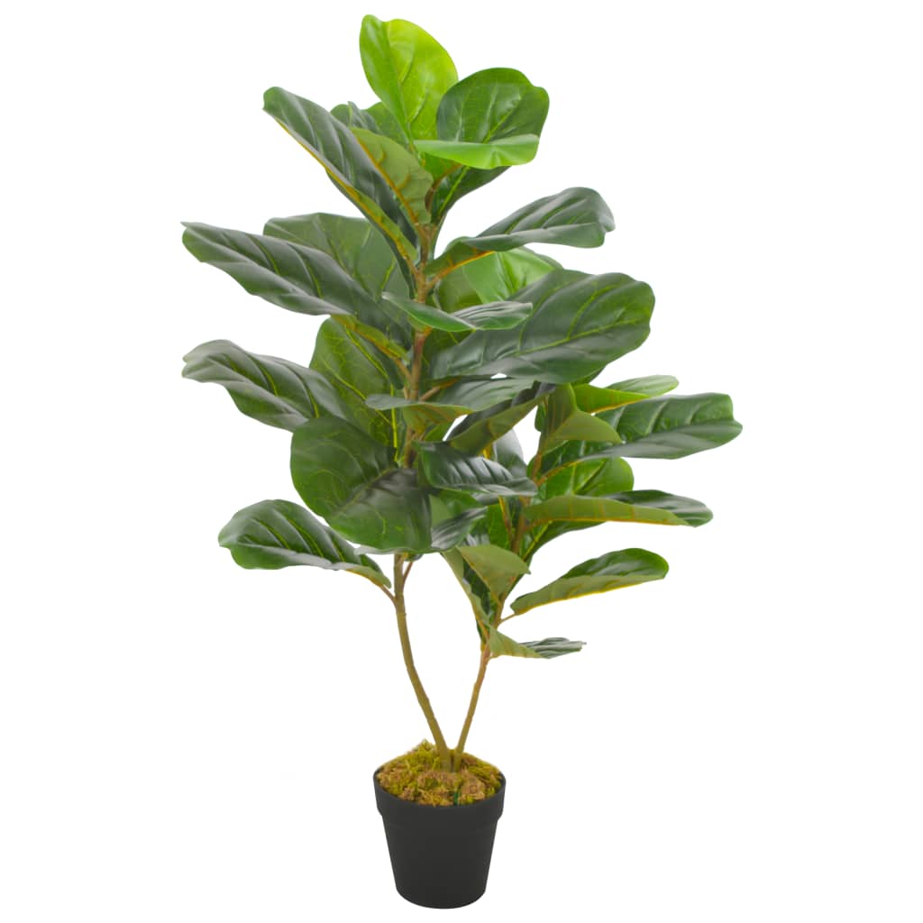 Planta Artificial Ficus Con Macetero Verde