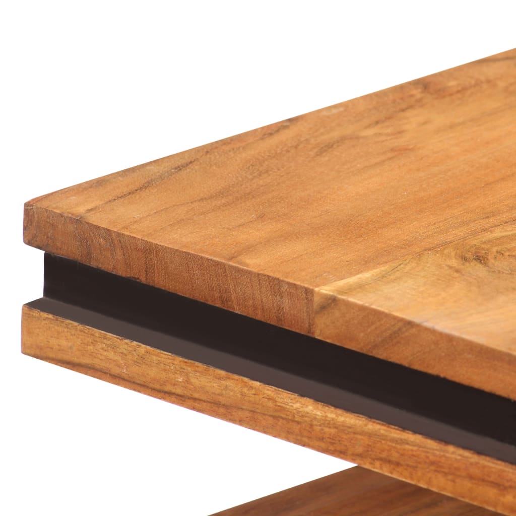 Mesa De Centro De Madera Maciza De Acacia 100X45X33 Cm