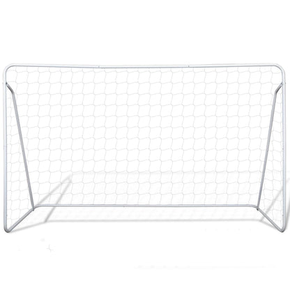 Porterías De Fútbol De Acero 2 Unidades 240X90X150 Cm