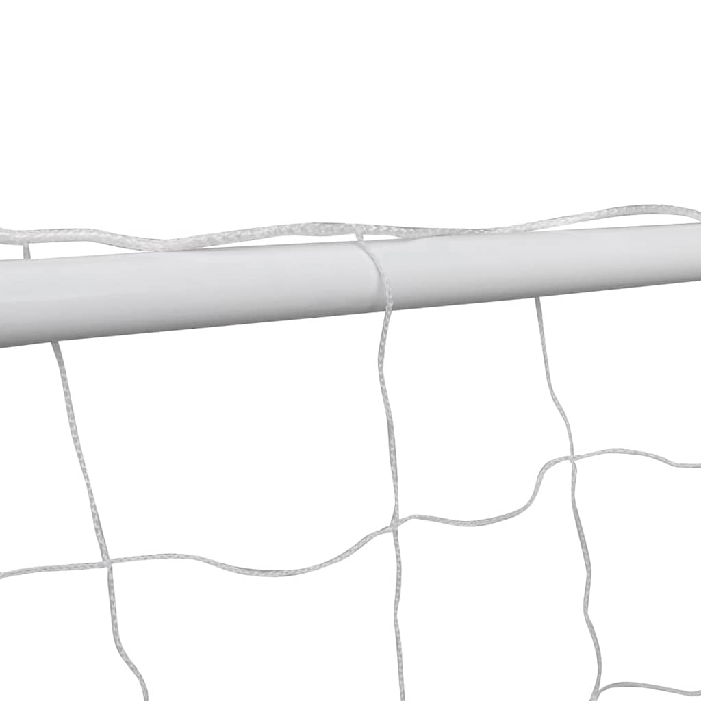 Porterías De Fútbol De Acero 2 Unidades 240X90X150 Cm