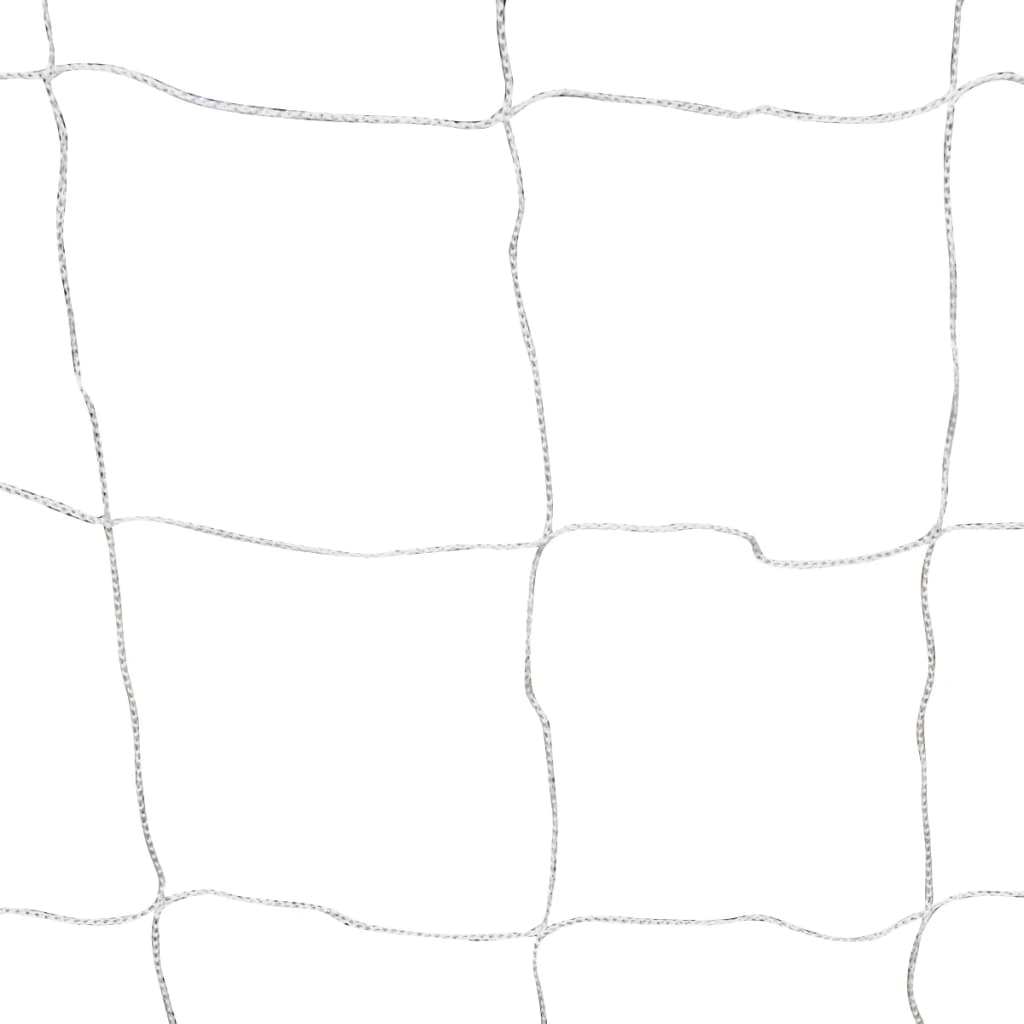 Porterías De Fútbol 2 Uds Con Red 182X61X122 Cm Acero Blanco