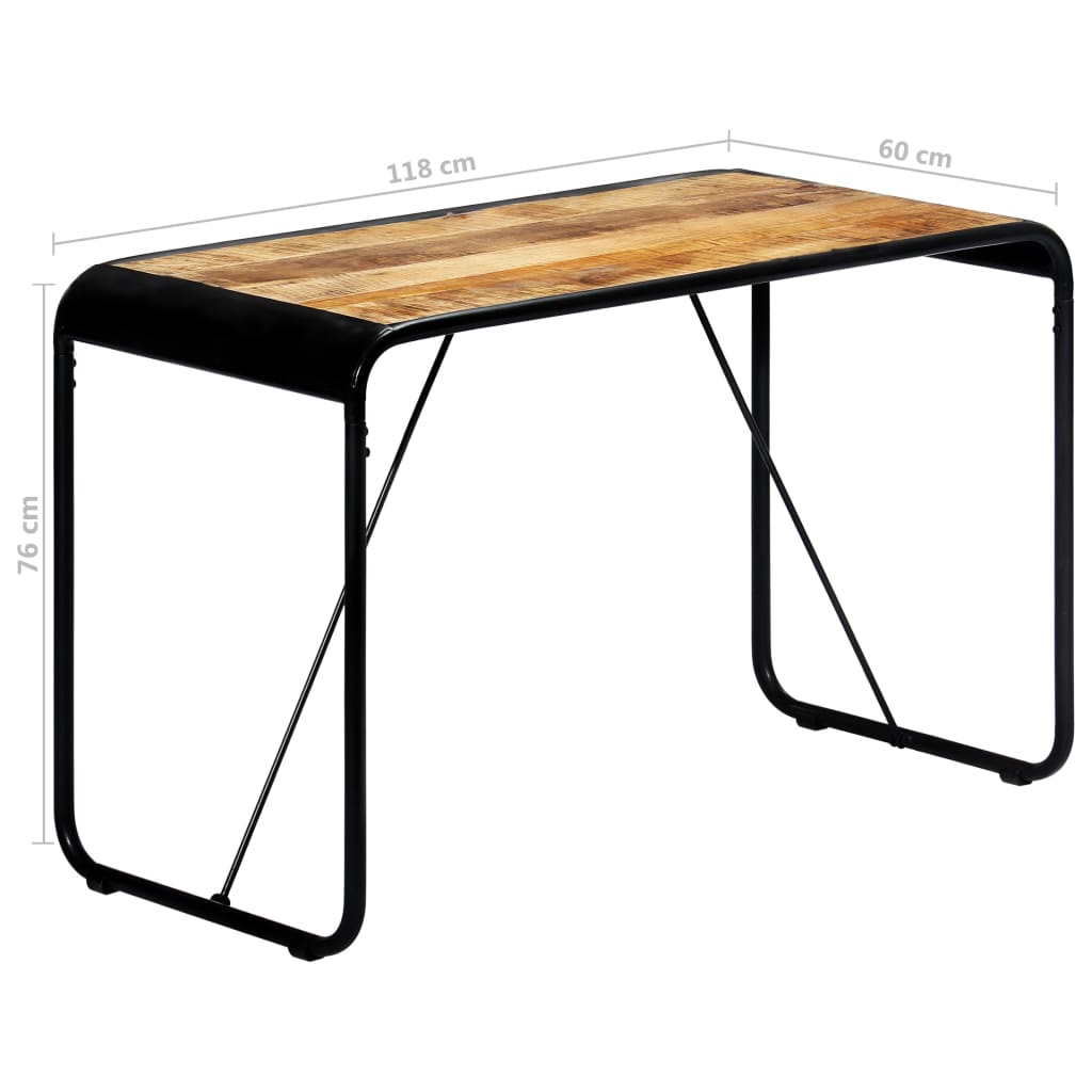 Mesa De Comedor Madera Maciza De Mango Rugosa