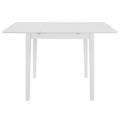 Mesa De Comedor Extensible Mdf Blanca (80-120)X80X74 Cm