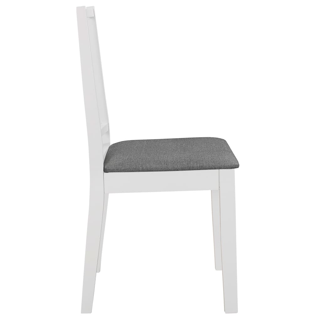 Sillas De Comedor Con Cojines 4 Unidades Madera Maciza Blanca