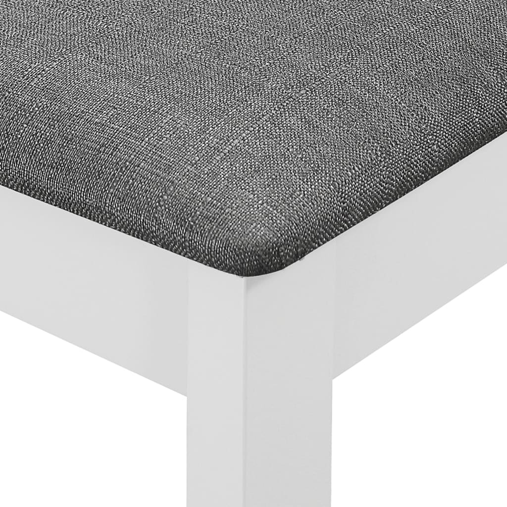 Sillas De Comedor Con Cojines 4 Unidades Madera Maciza Blanca