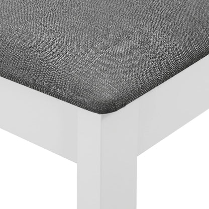 Sillas De Comedor Con Cojines 4 Unidades Madera Maciza Blanca