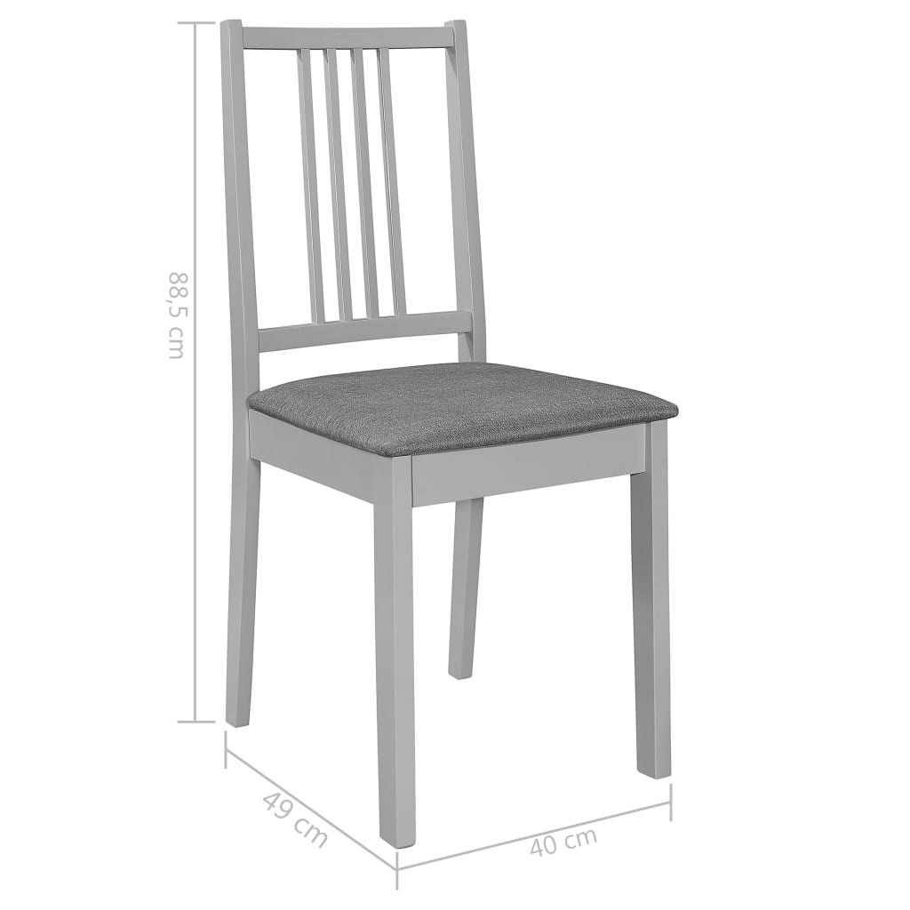 Sillas De Comedor Con Cojines De Madera Maciza 2 Unidades