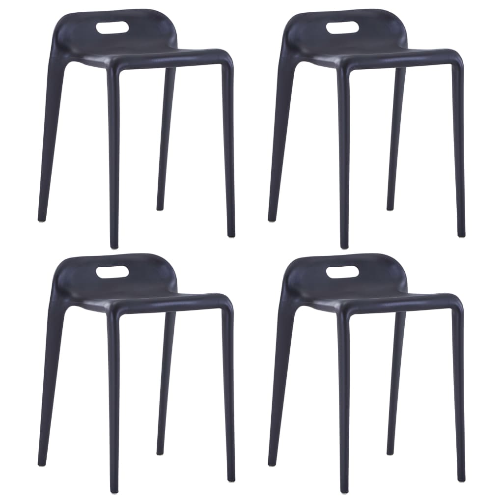 Taburetes Apilables 4 Unidades Plástico