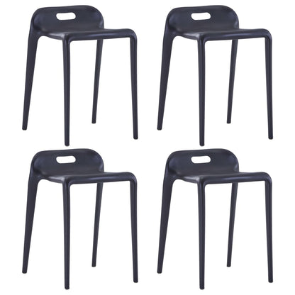 Taburetes Apilables 4 Unidades Plástico