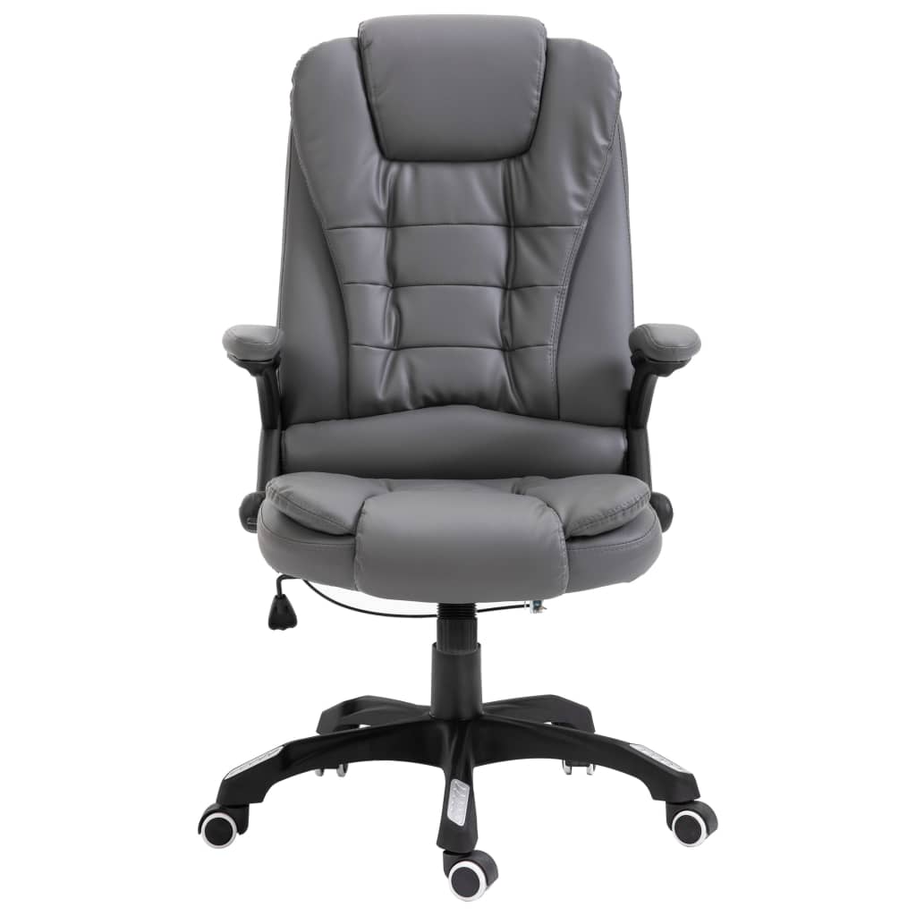 Silla De Oficina De Cuero Sintético Gris